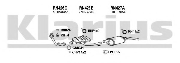 KLARIUS 720537U Exhaust System